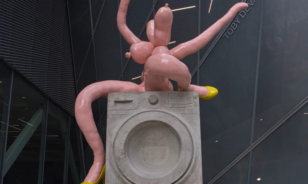 New Museum unveils Sarah Lucas's bawdy Bowery commission