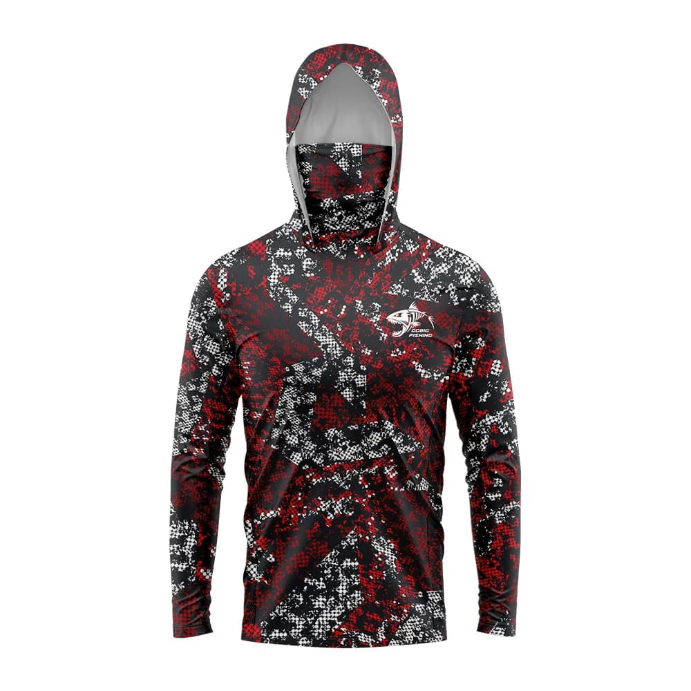 Huk Long Sleeve Hooded Face Cover Fishing Shirts UPF50+Quick Dry Sweatshirts Jungle Breathable UV Protection Men Fishing Jerseys - Image 3