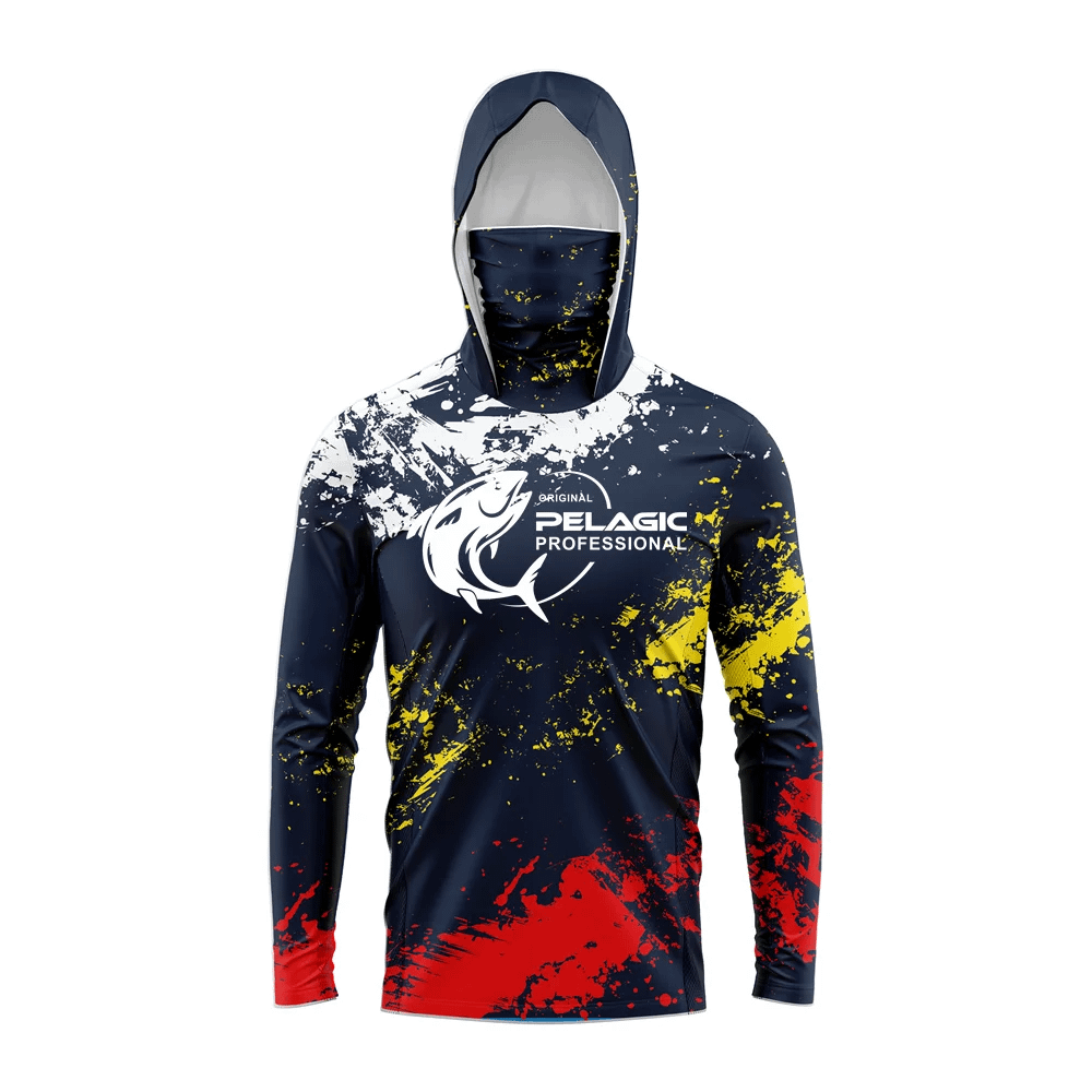 Men Hood Fishing Shirt long sleeve fishing t shirt uv protection Fishing Apparel - Image 3