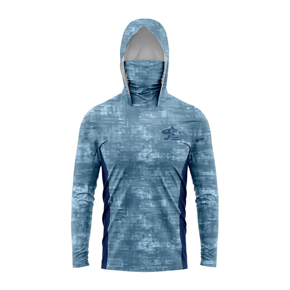 Huk Long Sleeve Hooded Face Cover Fishing Shirts UPF50+Quick Dry Sweatshirts Jungle Breathable UV Protection Men Fishing Jerseys - Image 4