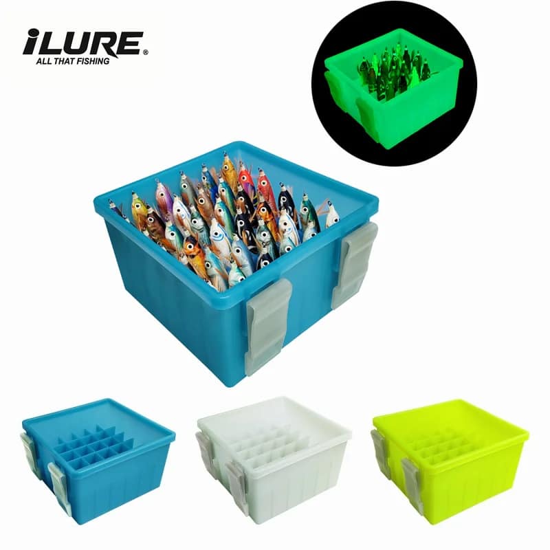 New 36 Grids Plastic Luminous Fishing Tackle Box Hard Lure Storage Box Egi Webfoot Octopus Organizer Squid Jig Bait Container - Image 7
