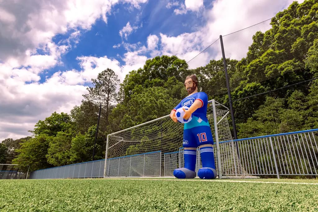 Soccer superstar Messi is bigger than ever thanks Lowe’s 10-foot inflatable  statue
